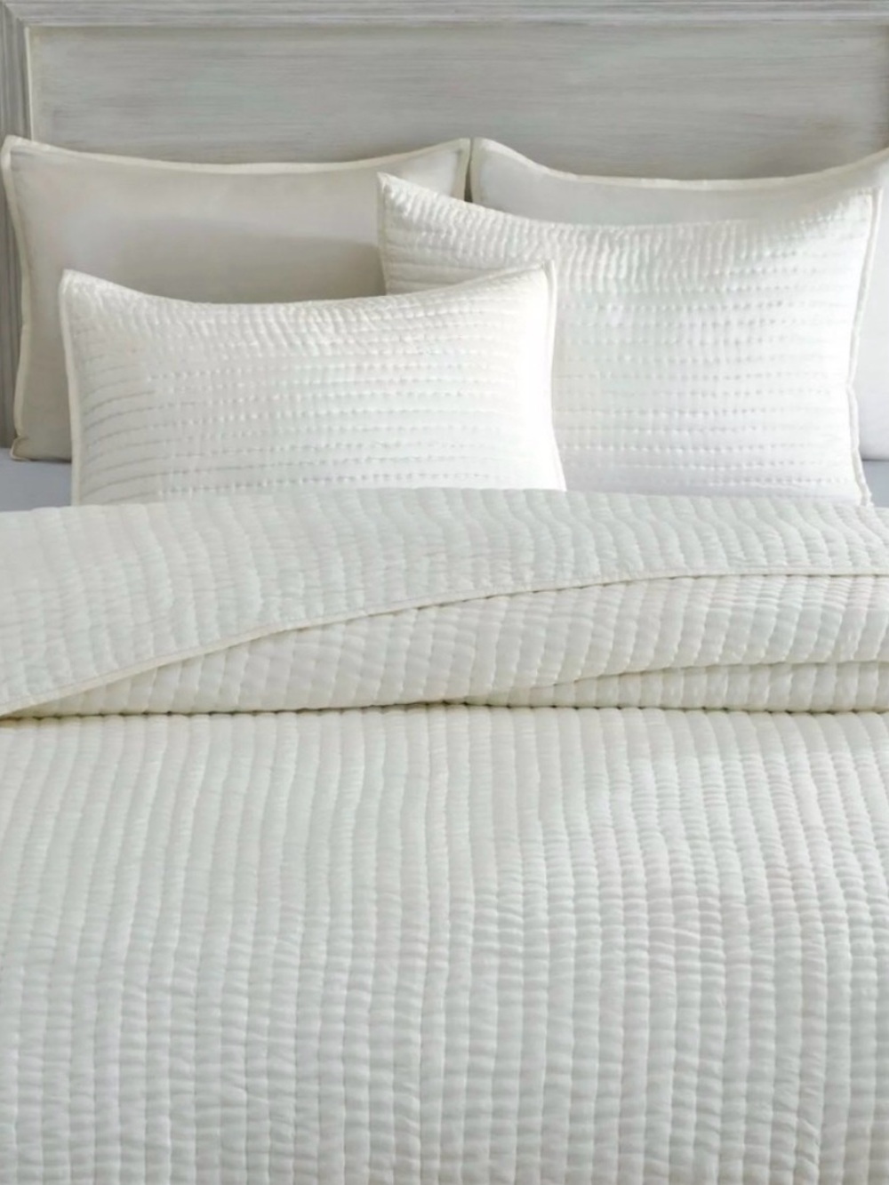 Banana Republic 100% Silk Quilted Bedspread Set